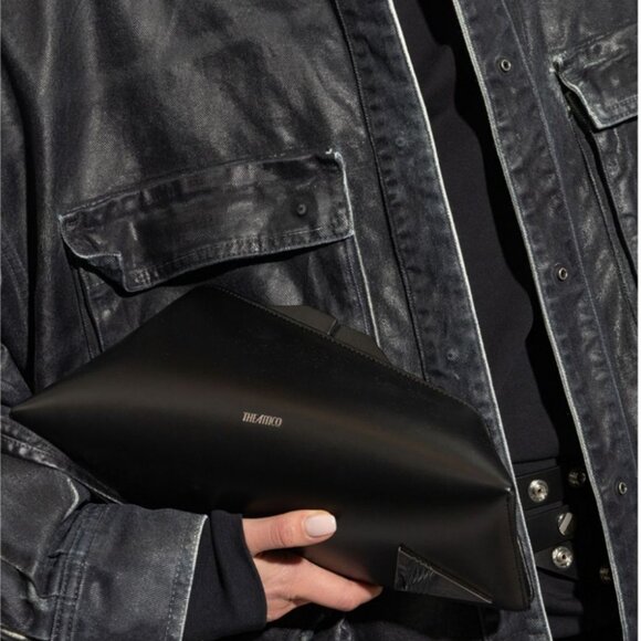 The Attico 8:30PM Clutch Bag in Black - Picture 5 of 6